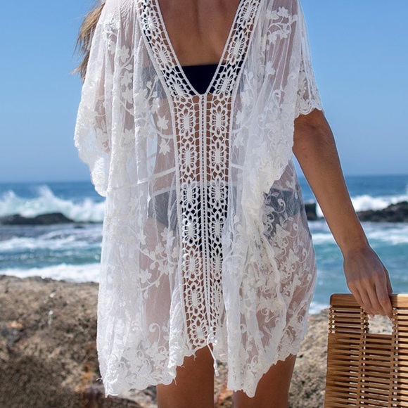💃🏻SUNDREAM Boho white floral lace coverup - Picture 5 of 10